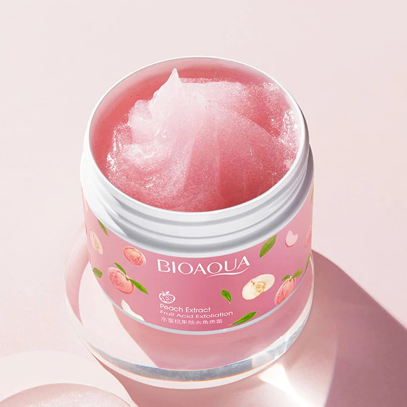 BIOAQUA Honey Peach Exfoliating Facial Cream Scrub Exfoliant Body Scrub Moisturizing Nourishing Exfoliator Face Cream Skin CareBIOAQUA كريم مقشر للوجه والجسم بخلاصة العسل والخوخ 🍑
كريم تقشير البشرة، يساعد على إزالة الخلايا الميتة، وترطيب البشرة وتغذيتها،