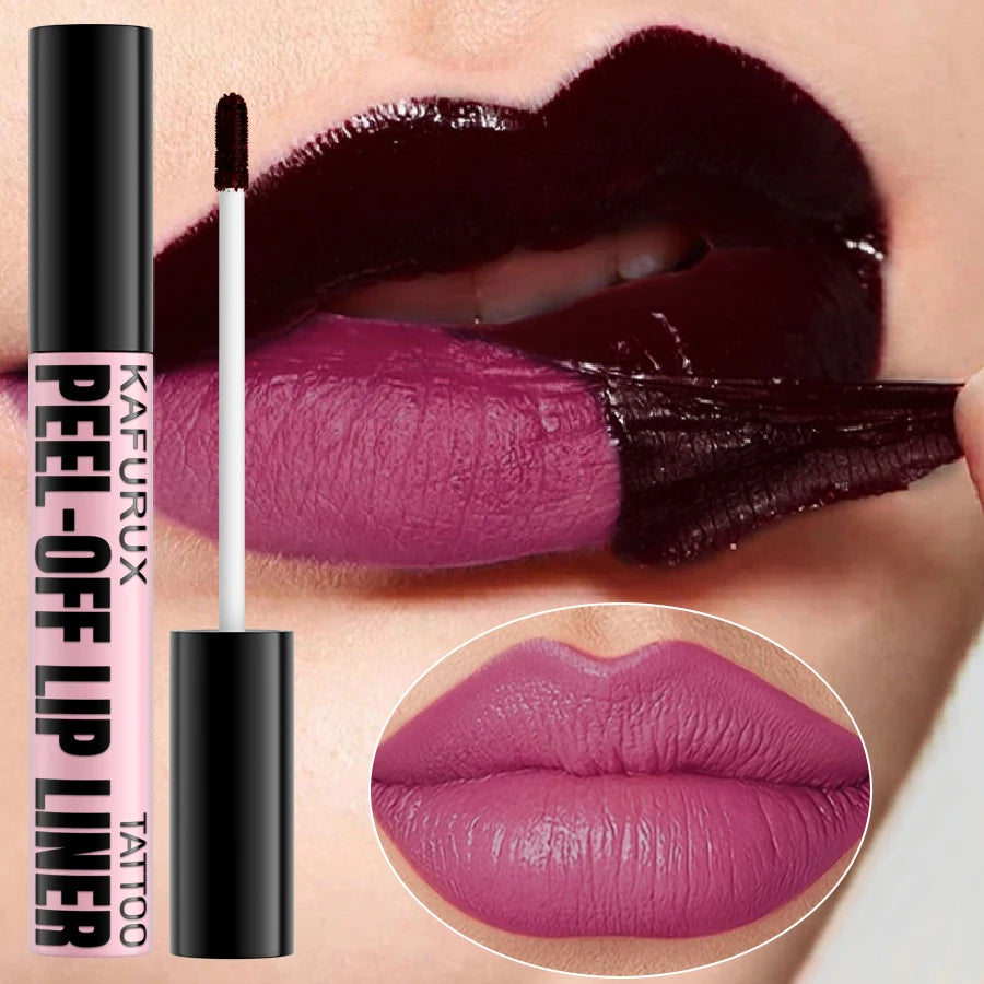 7 Colors Peel Off Lip Stain Reveal Long Lasting Waterproof Pink Lip Tint Transfer Proof Non-stick Cup Natural Makeup Lip Gloss اكتشفي سحر الشفاه الملونة مع صبغة الشفاه القابلة للتقشير! متوفرة بـ 7 ألوان رائعة، تمنحكِ لونًا طبيعيًا وجذابًا مع ثبات يدوم