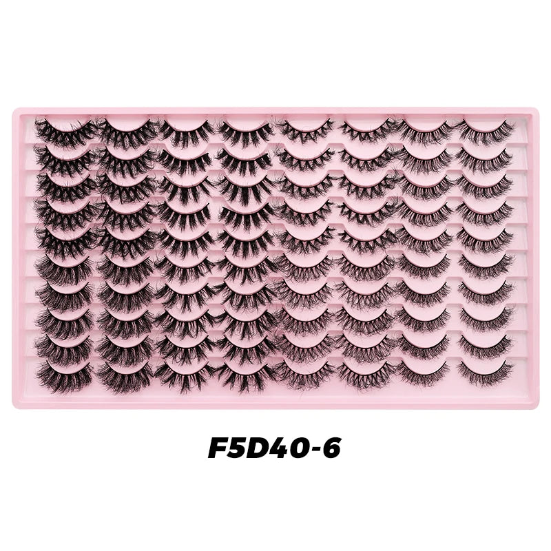 DINGSEN 40 Pairs Volume Strip Lashes Faux Mink False Eyelashes Kit Cosmetics Soft Fake Volume Eyelash Extensions Wholesaleمجموعة رموش صناعية DINGSEN – 40 زوجًا، تمنحكِ كثافة وحجمًا جذابًا، مصنوعة من ألياف ناعمة تشبه رموش المنك، لإطلالة طبيعية وأنيقة.
الكم