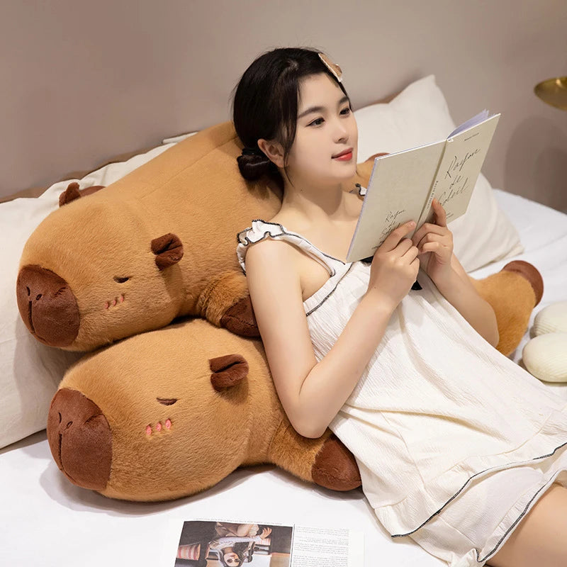 Papaya Capibara throw pillow with otter plush toy for girls' bed as a companion pillow for sleeping, girlfriend's birthday  وسادة ديكور "كابيبارا البابايا" (وسادة السرير المريحة)
الوصف: وسادة ناعمة ومريحة للغاية على شكل حيوان الكابيبارا اللطيف، مثالية ل