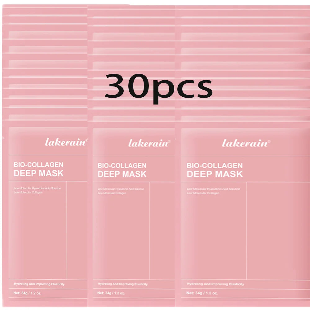 Bio-Collagen Real Deep Mask Supplement Collagen Hydrating Overnight Hydrogel Mask Elasticity Improvement Pore Minimizing Firming