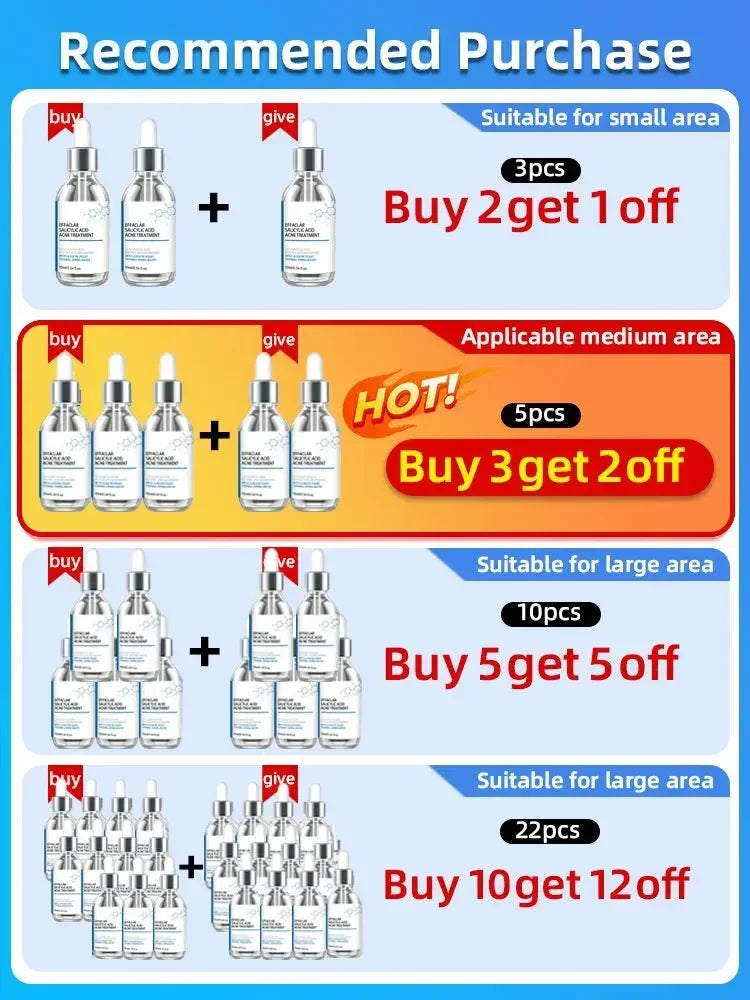 2026 Salicylic Acid  Solution Essence Shrink pores and Acne Spot Removing Shrink Pores Oil-Control Brighten Face Skin Makeup