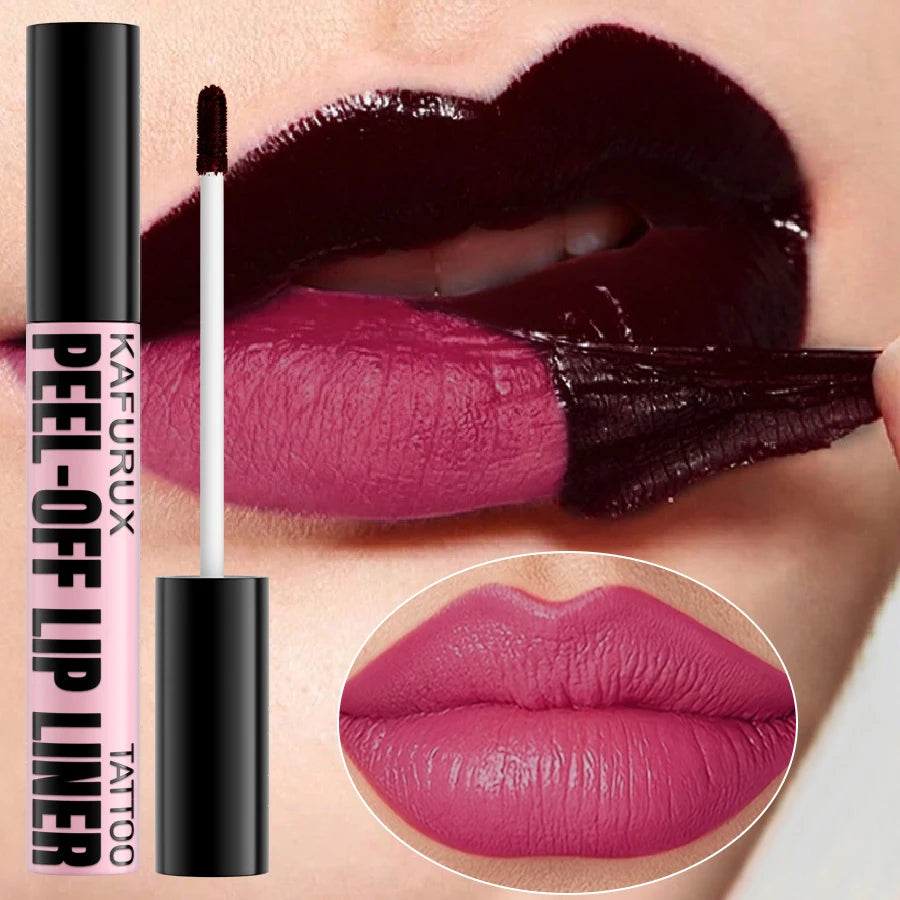 7 Colors Peel Off Lip Stain Reveal Long Lasting Waterproof Pink Lip Tint Transfer Proof Non-stick Cup Natural Makeup Lip Gloss اكتشفي سحر الشفاه الملونة مع صبغة الشفاه القابلة للتقشير! متوفرة بـ 7 ألوان رائعة، تمنحكِ لونًا طبيعيًا وجذابًا مع ثبات يدوم