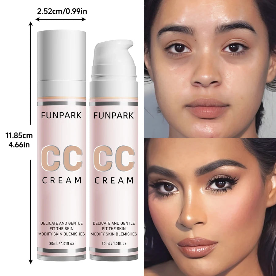 30ml 1Pc Color Correcting CC Cream Facial Foundation Waterproof Concealer Whitening Liquid Foundation Korean Makeup Cosmeticsكريم CC لتصحيح لون البشرة وتوحيدها – 30 مل
كريم أساس سائل كوري يساعد على توحيد لون البشرة وإخفاء العيوب، مع تغطية طبيعية تمنح الوج