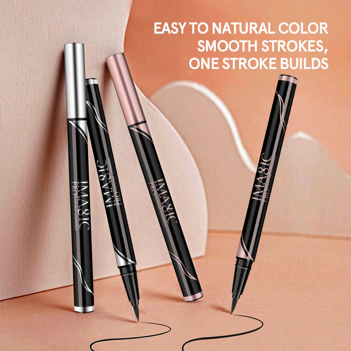 IMAGIC Waterproof Eyeliner Shine Eyeliner Matte Make Your Beauty Black Long Lasting Eyeliner Pen Makeup Cosmetic Tool مقاوم للماء
قلم تحديد العيون بلمسة نهائية لامعة أو مطفية، باللون الأسود الجذاب. يتميز بثبات طويل الأمد ومقاومة للماء، ويساعد على رسم