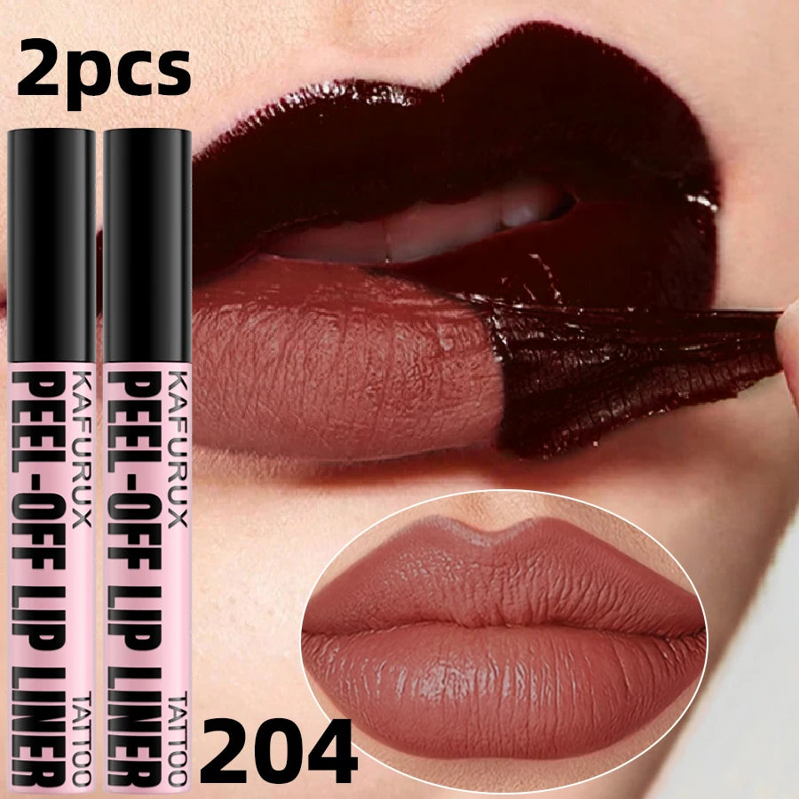 7 Colors Peel Off Lip Stain Reveal Long Lasting Waterproof Pink Lip Tint Transfer Proof Non-stick Cup Natural Makeup Lip Gloss اكتشفي سحر الشفاه الملونة مع صبغة الشفاه القابلة للتقشير! متوفرة بـ 7 ألوان رائعة، تمنحكِ لونًا طبيعيًا وجذابًا مع ثبات يدوم