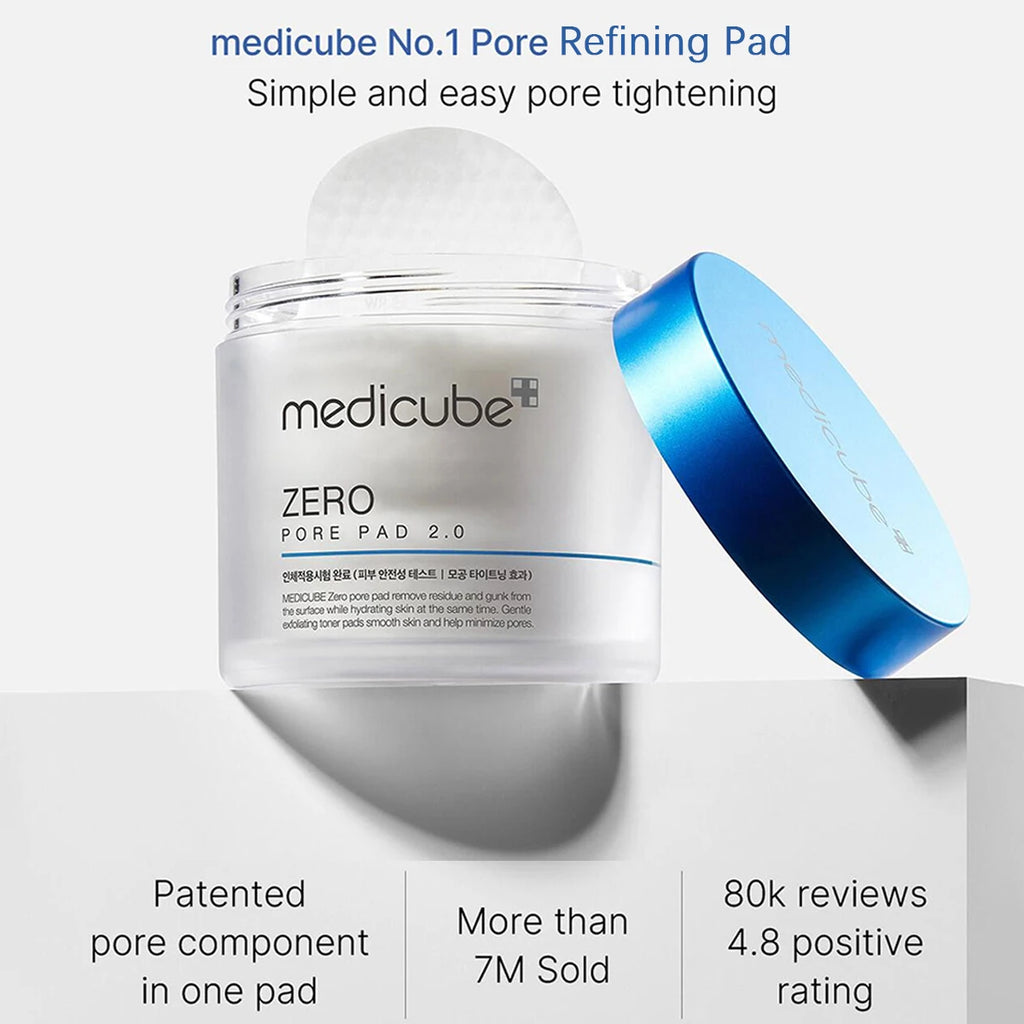 Medicube ZERO PORE PAD 2.0,Pre-Soaked Dual-Texture Cotton Pads,Hydrating&Soothing Formula,Korean Skincare,K-Beauty,Korean Makeupسادات ميديكوب ZERO PORE PAD 2.0 للعناية بالبشرة
وسادات قطنية مشبعة مسبقًا بتركيبة مزدوجة الملمس، تساعد على تنظيف البشرة والعناي