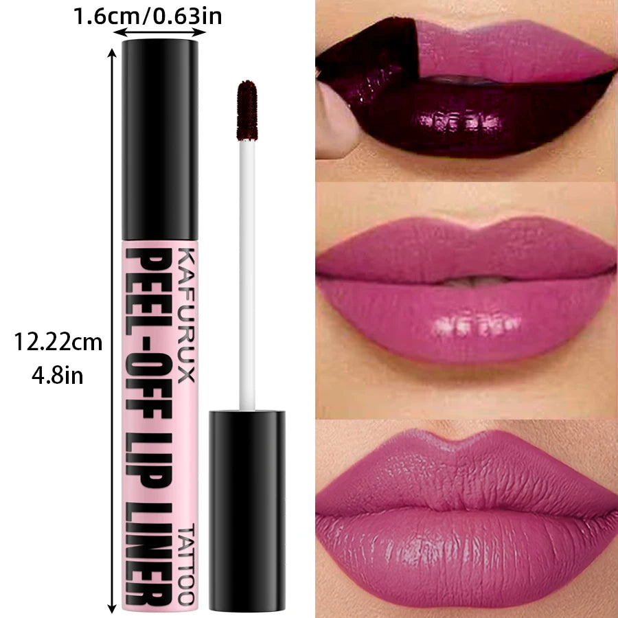 7 Colors Peel Off Lip Stain Reveal Long Lasting Waterproof Pink Lip Tint Transfer Proof Non-stick Cup Natural Makeup Lip Gloss اكتشفي سحر الشفاه الملونة مع صبغة الشفاه القابلة للتقشير! متوفرة بـ 7 ألوان رائعة، تمنحكِ لونًا طبيعيًا وجذابًا مع ثبات يدوم