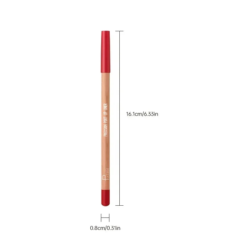 Nude Matte Lip Liner, Waterproof Long Lasting High Pigment Lip Pencil, Smooth Precise Lip Makeup Gift for Women  أبرزي جمال شفتيكِ مع قلم تحديد الشفاه بلون النيود! يتميز بلون غني، وملمس ناعم، ولمسة مطفية أنيقة، مع تركيبة مقاومة للماء وثبات يدوم طويلاً.