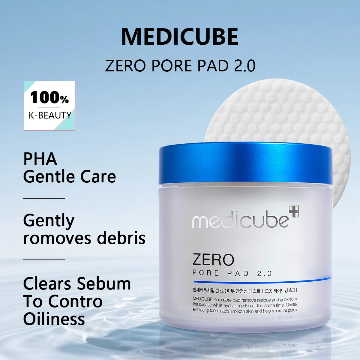 Medicube ZERO PORE PAD 2.0,Pre-Soaked Dual-Texture Cotton Pads,Hydrating&Soothing Formula,Korean Skincare,K-Beauty,Korean Makeupسادات ميديكوب ZERO PORE PAD 2.0 للعناية بالبشرة
وسادات قطنية مشبعة مسبقًا بتركيبة مزدوجة الملمس، تساعد على تنظيف البشرة والعناي
