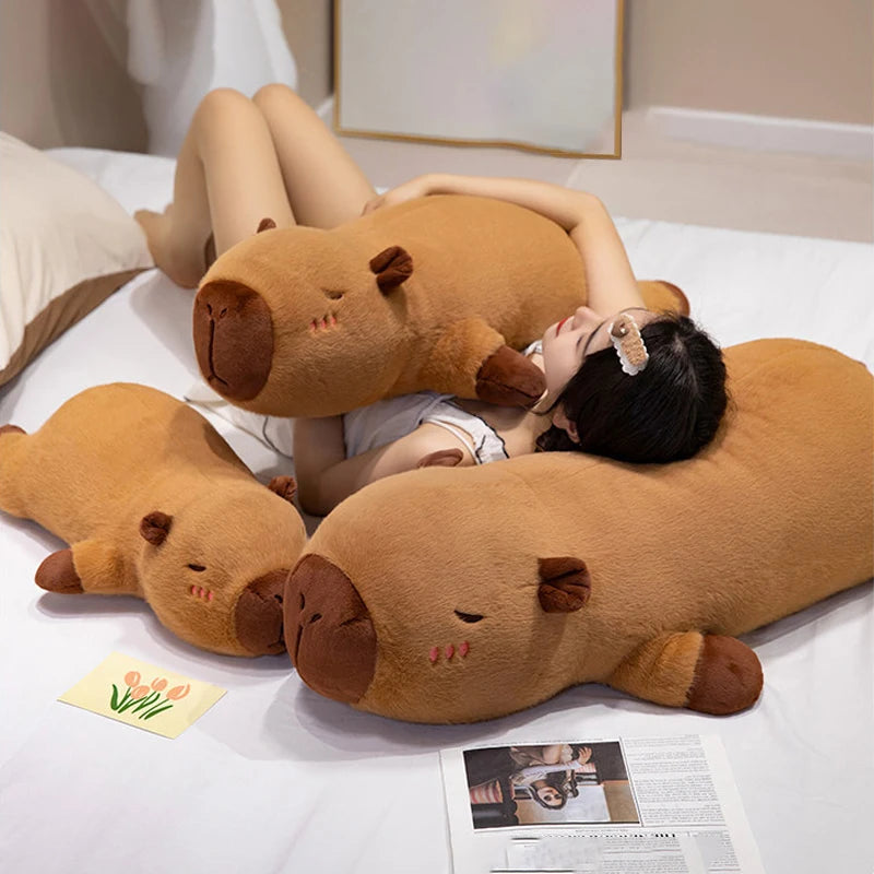 Papaya Capibara throw pillow with otter plush toy for girls' bed as a companion pillow for sleeping, girlfriend's birthday  وسادة ديكور "كابيبارا البابايا" (وسادة السرير المريحة)
الوصف: وسادة ناعمة ومريحة للغاية على شكل حيوان الكابيبارا اللطيف، مثالية ل