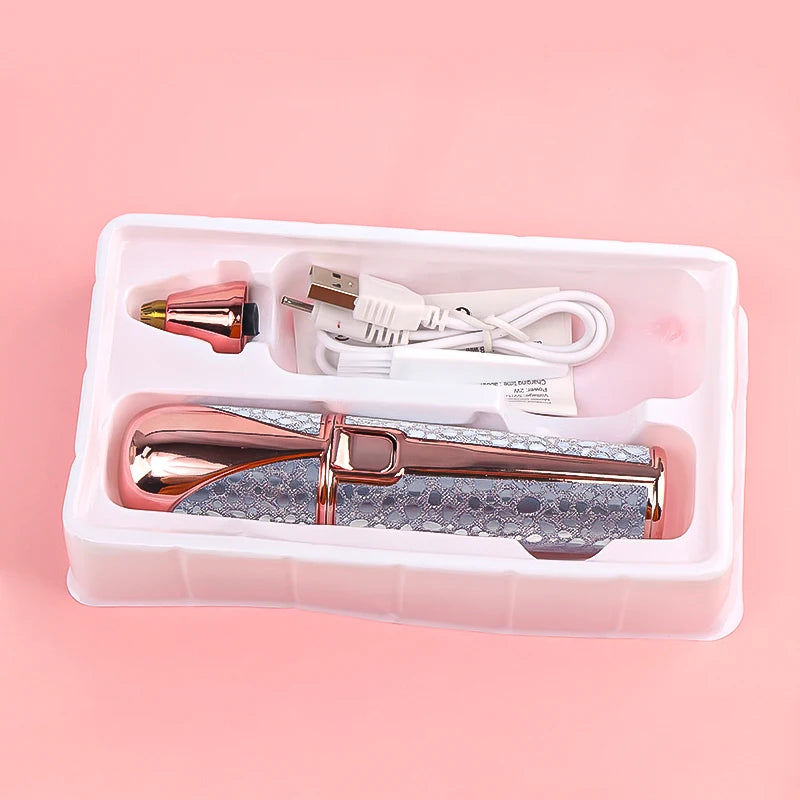 2 In 1 Multifunctional Electric Eyebrow Trimmer Dual Blade Portable Hair Remover Shaver Eyebrow Nose Armpit Facial Hair Tools