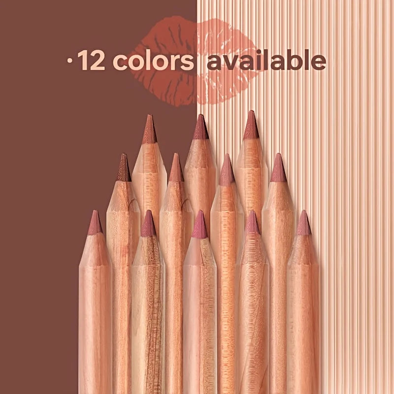 Nude Matte Lip Liner, Waterproof Long Lasting High Pigment Lip Pencil, Smooth Precise Lip Makeup Gift for Women  أبرزي جمال شفتيكِ مع قلم تحديد الشفاه بلون النيود! يتميز بلون غني، وملمس ناعم، ولمسة مطفية أنيقة، مع تركيبة مقاومة للماء وثبات يدوم طويلاً.