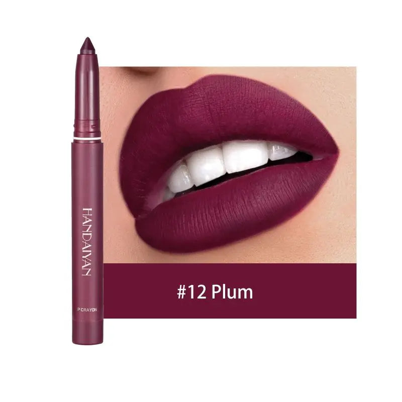 12Colors Waterproof Long Lasting Matte Lip Liner，Natural, Easy to Color, Non-smudge, Durable, Suitable for Daily Makeupمجموعة محدد شفاه مطفي بـ 12 لونًا، مقاوم للماء وثابت لفترة طويلة. يتميز بألوان طبيعية وسهولة التطبيق، ولا يتلطخ بسهولة، ويدوم طويلًا. من