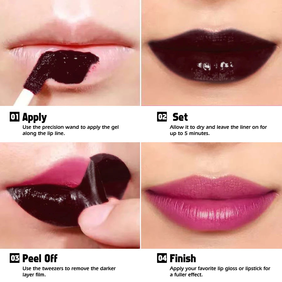 7 Colors Peel Off Lip Stain Reveal Long Lasting Waterproof Pink Lip Tint Transfer Proof Non-stick Cup Natural Makeup Lip Gloss اكتشفي سحر الشفاه الملونة مع صبغة الشفاه القابلة للتقشير! متوفرة بـ 7 ألوان رائعة، تمنحكِ لونًا طبيعيًا وجذابًا مع ثبات يدوم