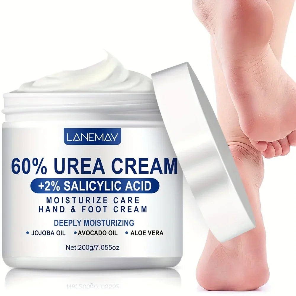 60% Urea Cream for Hand & Foot, Moisturizing Cream Rich in Salicylic Acid and Glycerin , Suitable for Dry, Rough, Cracked Heelsكريم اليوريا بتركيز 60% لليدين والقدمين، كريم مرطّب غني بحمض الساليسيليك والغليسرين، مناسب للبشرة الجافة والخشنة وللكعوب المتشقق