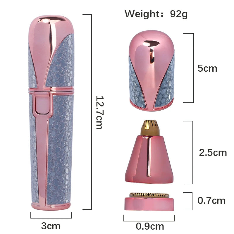 2 In 1 Multifunctional Electric Eyebrow Trimmer Dual Blade Portable Hair Remover Shaver Eyebrow Nose Armpit Facial Hair Tools