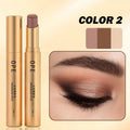 Three-Color Eyeshadow Stick, Shimmering Highlighter Eyeshadow Stick, Waterproof and Long-Lasting Pearlescent Metallic Eyeshadowقلم ظلال العيون ثلاثي الألوان، قلم ظلال عيون لامع وقلم هايلايتر، مقاوم للماء ويدوم طويلاً، بلمعة لؤلؤية ومظهر معدني جذاب.