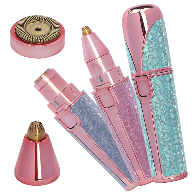 2 In 1 Multifunctional Electric Eyebrow Trimmer Dual Blade Portable Hair Remover Shaver Eyebrow Nose Armpit Facial Hair Tools