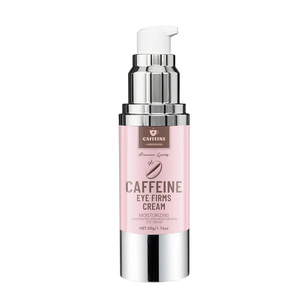 HISENRAIN Under Eye Cream with Caffeine, Vacuum Pump Anti-Aging Firm & Lift Dark Circles Puffiness, Professional Eye Treatment.كريم HISENRAIN للعناية بمحيط العينين بالكافيين، مزوّد بمضخة تفريغ الهواء. يساعد على مكافحة علامات الشيخوخة، وشدّ البشرة ورفعها،