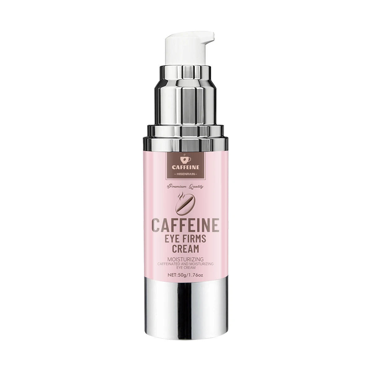 HISENRAIN Under Eye Cream with Caffeine, Vacuum Pump Anti-Aging Firm & Lift Dark Circles Puffiness, Professional Eye Treatment.كريم HISENRAIN للعناية بمحيط العينين بالكافيين، مزوّد بمضخة تفريغ الهواء. يساعد على مكافحة علامات الشيخوخة، وشدّ البشرة ورفعها،