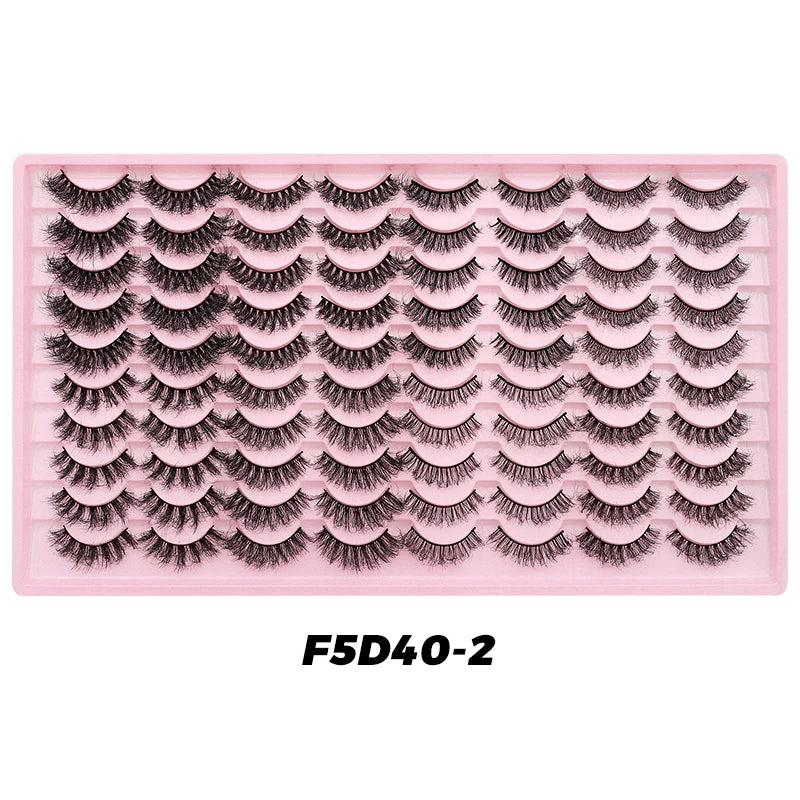 DINGSEN 40 Pairs Volume Strip Lashes Faux Mink False Eyelashes Kit Cosmetics Soft Fake Volume Eyelash Extensions Wholesaleمجموعة رموش صناعية DINGSEN – 40 زوجًا، تمنحكِ كثافة وحجمًا جذابًا، مصنوعة من ألياف ناعمة تشبه رموش المنك، لإطلالة طبيعية وأنيقة.
الكم