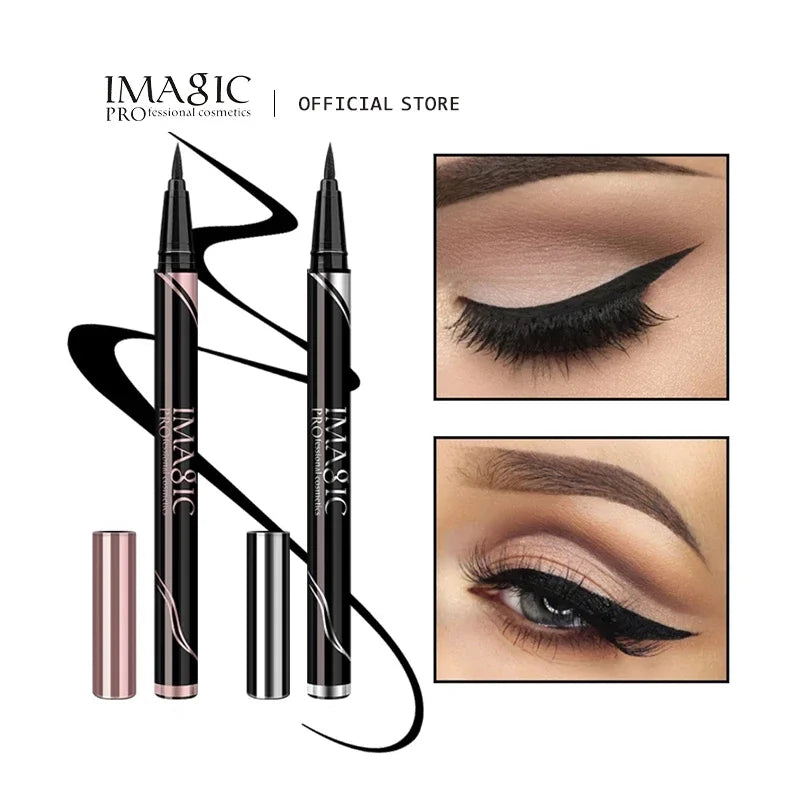 IMAGIC Waterproof Eyeliner Shine Eyeliner Matte Make Your Beauty Black Long Lasting Eyeliner Pen Makeup Cosmetic Tool مقاوم للماء
قلم تحديد العيون بلمسة نهائية لامعة أو مطفية، باللون الأسود الجذاب. يتميز بثبات طويل الأمد ومقاومة للماء، ويساعد على رسم