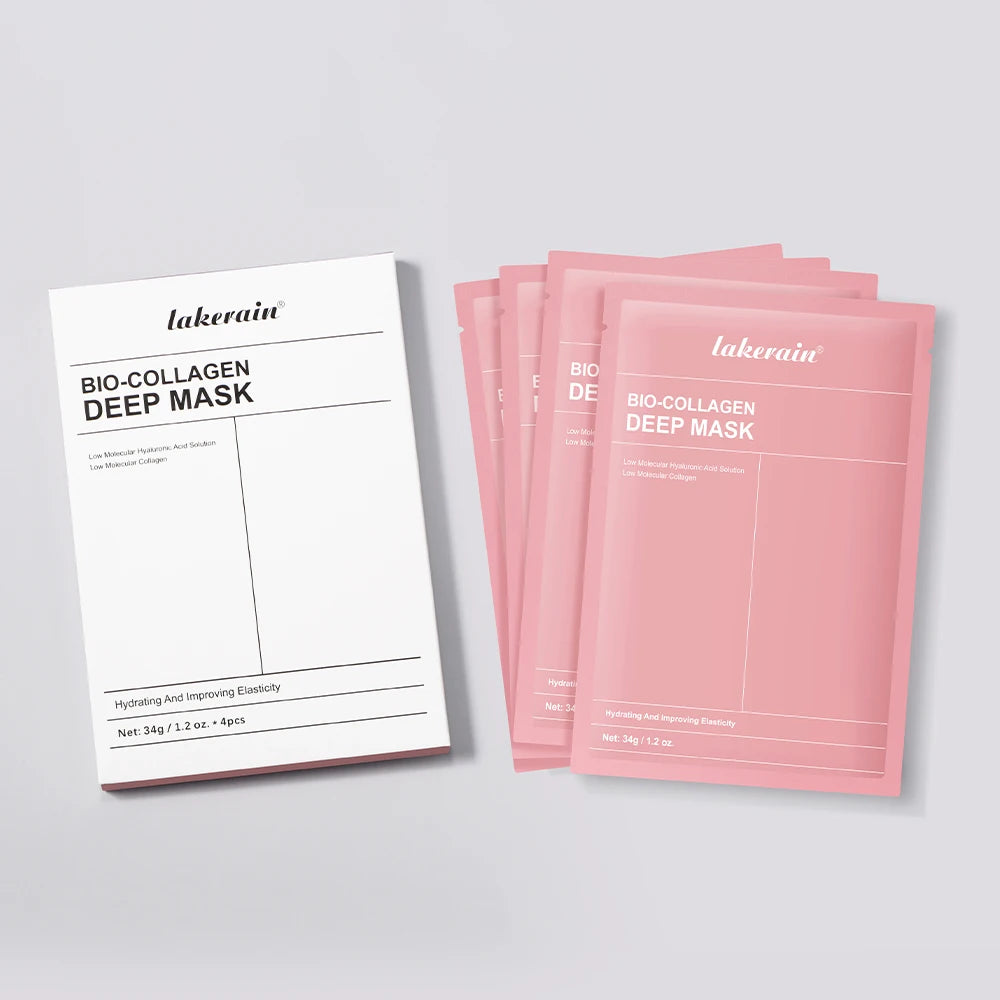 Bio-Collagen Real Deep Mask Supplement Collagen Hydrating Overnight Hydrogel Mask Elasticity Improvement Pore Minimizing Firmingقناع الكولاجين الحيوي الأصلي والعميق، قناع هيدروجيل مرطّب بالكولاجين يُستخدم طوال الليل، يساعد على ترطيب البشرة بعمق، وتحسين مر